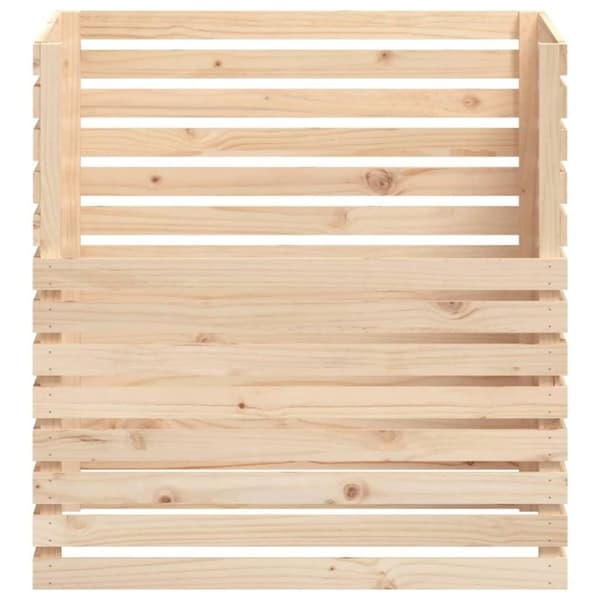 vidaXL Kompostlåda 100x100x102 cm massiv furu