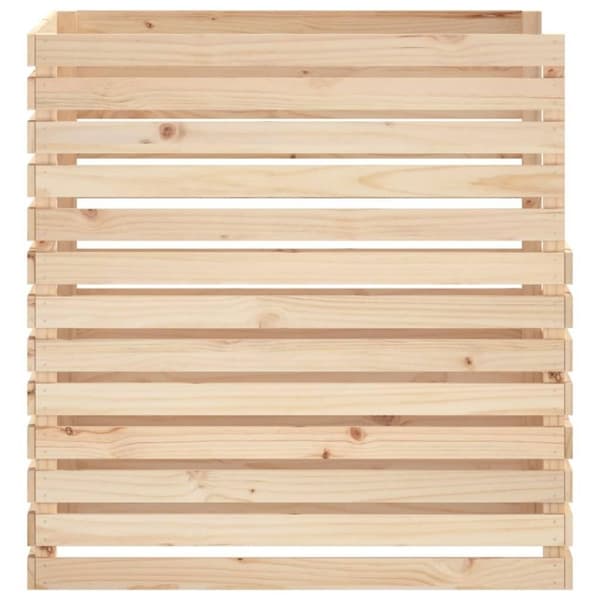 vidaXL Kompostlåda 100x100x102 cm massiv furu
