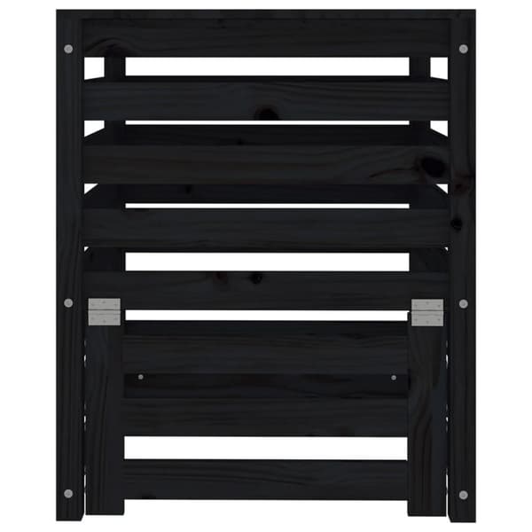 vidaXL Komposti musta 63,5x63,5x77,5 cm täysi mänty