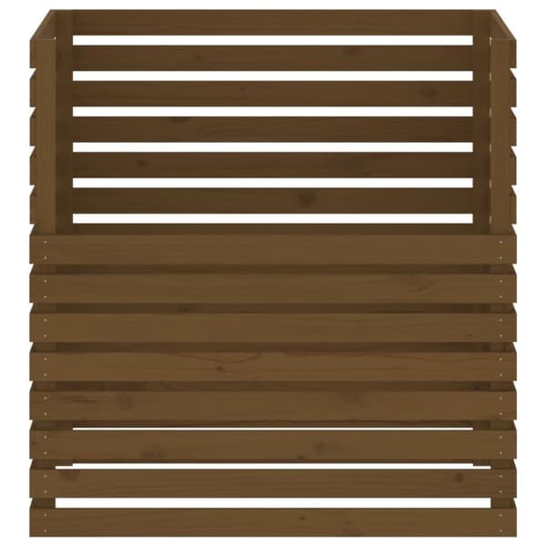 vidaXL Komposti hunajanruskea 100x100x102 cm täysi mänty
