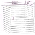 Pikkukuva 8 / 10: vidaXL Komposti hunajanruskea 100x100x102 cm täysi mänty