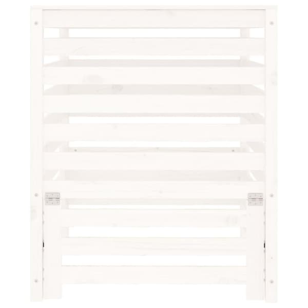 vidaXL Kompostkasse hvid 82,5x82,5x99,5 cm heltre furu
