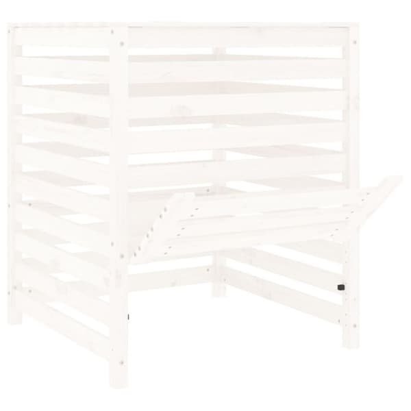 vidaXL Kompostkasse hvid 82,5x82,5x99,5 cm heltre furu