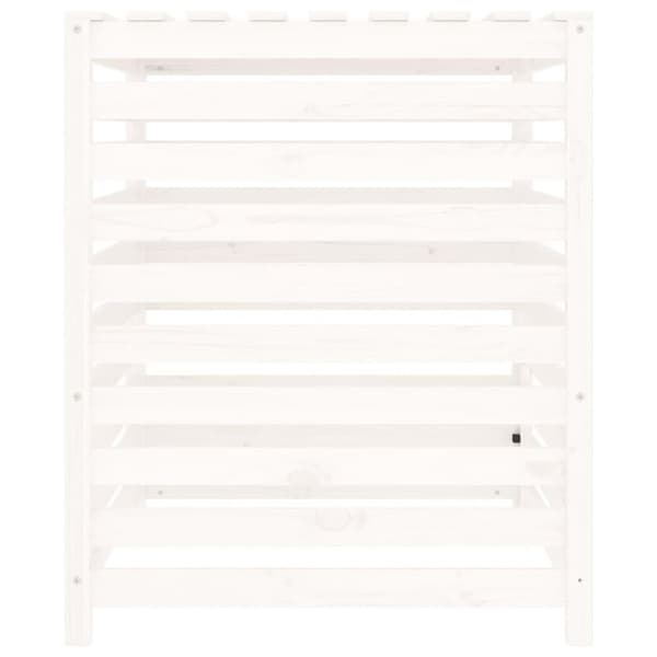 vidaXL Kompostkasse hvid 82,5x82,5x99,5 cm heltre furu