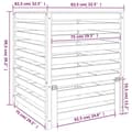 Miniatyrbilde 9 av 11: vidaXL Kompostkasse hvid 82,5x82,5x99,5 cm heltre furu