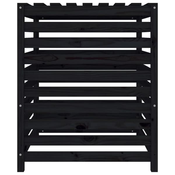 vidaXL kompostbeholder 82,5x82,5x99,5 cm massivt fyrretræ sort