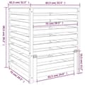 Miniatyrbillede 9 af 11: vidaXL kompostbeholder 82,5x82,5x99,5 cm massivt fyrretræ sort