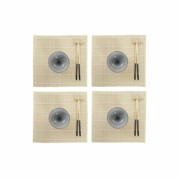 Sushiset DKD Home Decor 14,5 x 14,5 x 31 cm Svart Stengods Orientalisk (16 Delar)