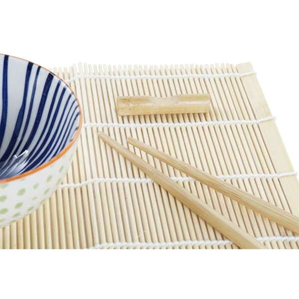 Sushiset DKD Home Decor 14,5 x 14,5 x 31 cm Blå Vit Stengods Orientalisk (16 Delar)