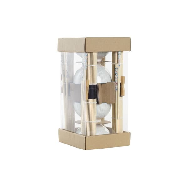 Sushiset DKD Home Decor 14,5 x 14,5 x 31 cm Blå Vit Stengods Orientalisk (16 Delar)