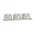 Miniatyrbild 1 av 4: Tilltuggsset DKD Home Decor Bambu Stengods Blad 3 Delar 4 Delar 28 x 9,7 x 1,5 cm