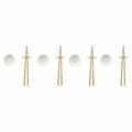 Miniatyrbild 1 av 4: Sushiset DKD Home Decor Bambu Stengods Vit Naturell Orientalisk 27,3 x 20,3 x 2,5 cm (12 antal)