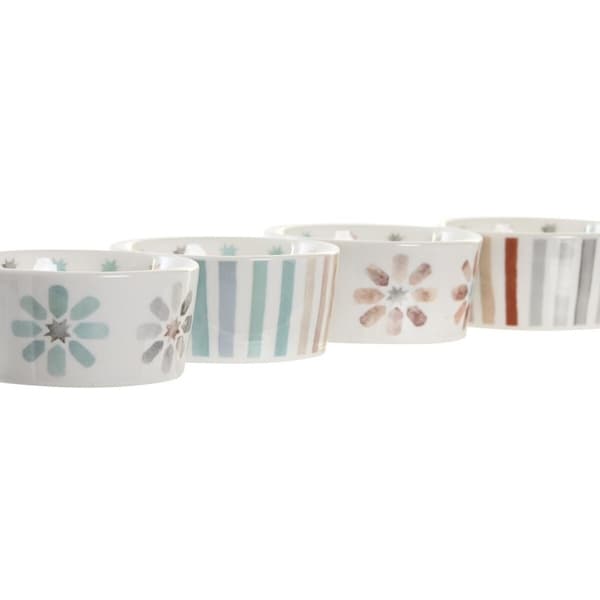 Snacksbricka DKD Home Decor 19,7 x 19,7 x 1 cm Multicolour Stengods