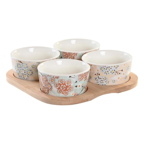 Snacksbricka DKD Home Decor 19,7 x 19,7 x 1 cm Grön Stengods