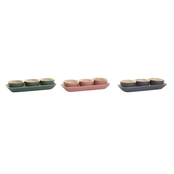 Tilltuggsset DKD Home Decor Bambu 32 x 12,7 x 3,5 cm (3 antal)