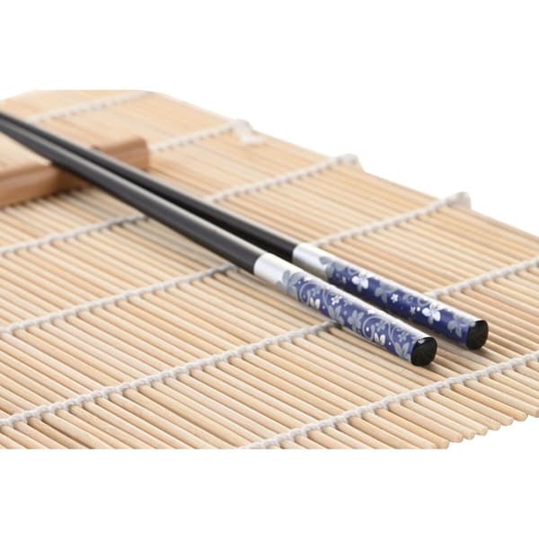 Sushiset DKD Home Decor 14,5 x 14,5 x 31 cm Svart Blå Stengods Orientalisk (16 Delar)