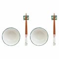 Miniatyrbild 1 av 3: Sushiset DKD Home Decor 25 x 25 x 6,5 cm Porslin Trä Vit Grön Orientalisk (6 Delar) (25 x 25 x 6,5 cm) (6 pcs)