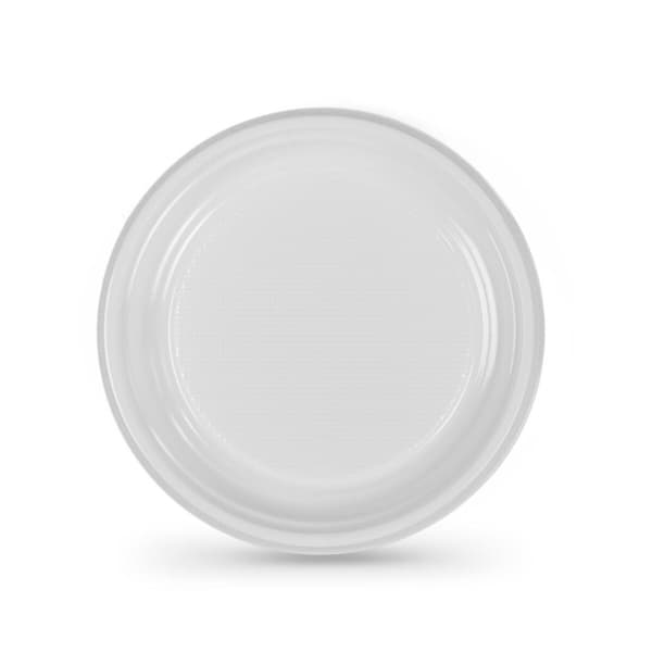 Set med återanvändbara tallrikar Algon Rund Vit 17 x 17 x 1,5 cm Plast 25 antal