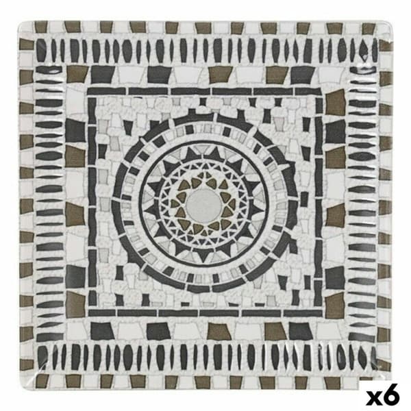 Platt skål La Mediterránea Barroc Porslin 24 x 24 x 2 cm (6 antal) (24 x 24 x 2 cm)