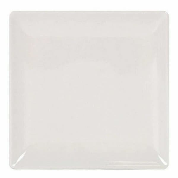 Platt skål La Mediterránea Elite Stengods Elfenben 21 x 21 x 2 cm (6 antal) (21 cm)