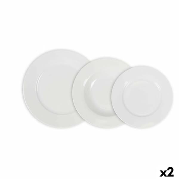 Servissats La Mediterránea Aneto Vit Rund 12 Delar (2 antal)