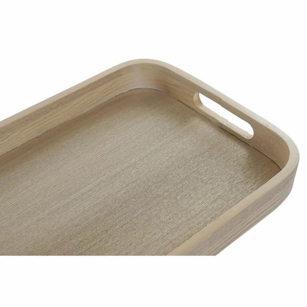 Snacksbricka DKD Home Decor Naturell Skandinavisk 40 x 30 x 5,5 cm (2 antal)