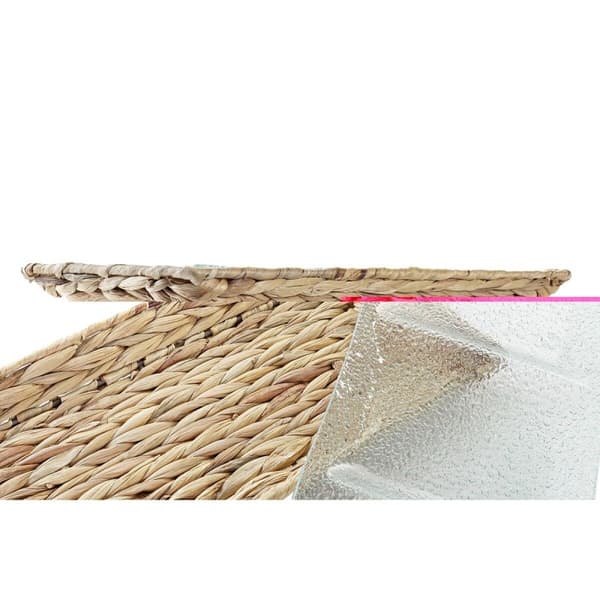 Snacksbricka DKD Home Decor Transparent Naturell Glas 42 x 20 x 3,5 cm