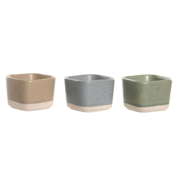 Tilltuggsset DKD Home Decor 21,6 x 15 x 1,5 cm Porslin Multicolour Bambu Skandinavisk