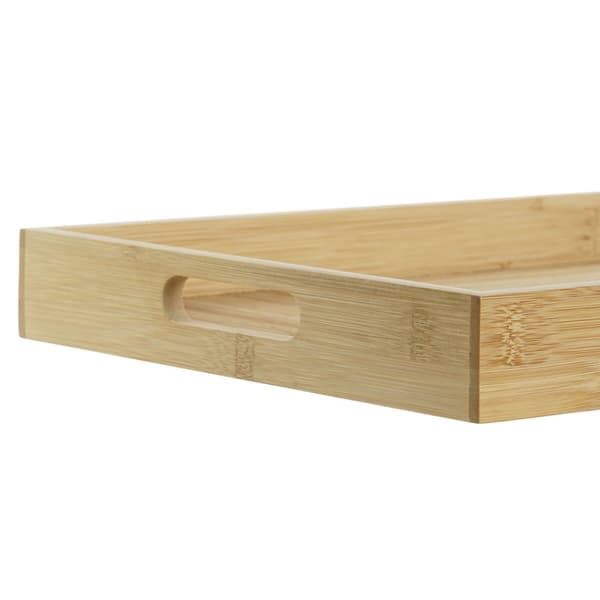 Bricka DKD Home Decor Naturell Bambu 43 x 27 x 4,5 cm