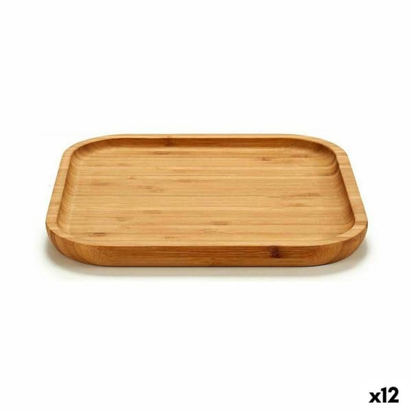 Snacksbricka Kinvara JWKW-3710 Brun Fyrkantig 20 x 1,5 x 20 cm (12 antal)