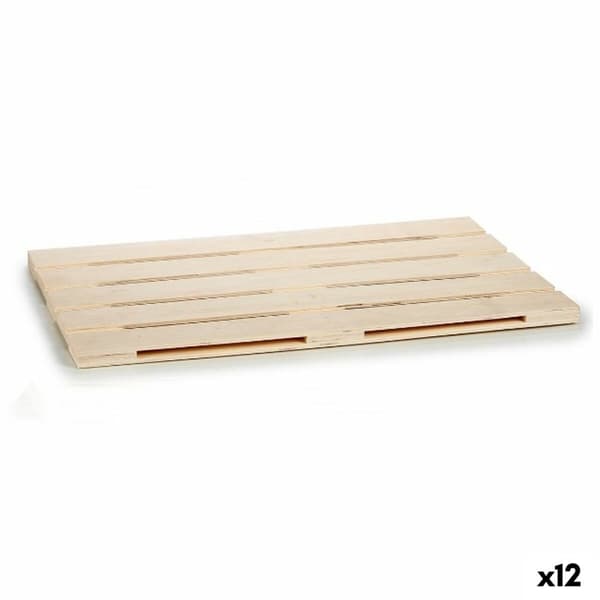 Snacksbricka Brun Trä 40 x 2 x 60 cm (12 antal)