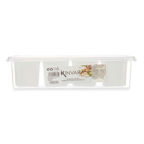 Kylskåpsarrangör Kinvara 02 1066 Vit Transparent 37,5 x 9 x 14,3 cm