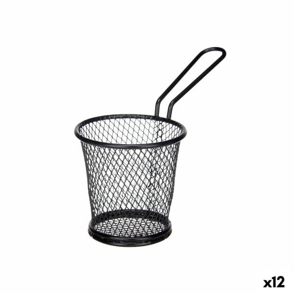 Korg för servering av apertiffer Kinvara W8088S-BLACK Svart Metall 16 x 11,5 x 8 cm (12 antal)