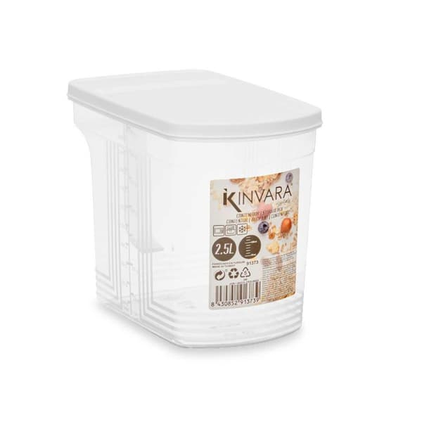 Behållare för matkonservering Kinvara 02 1507 Grå Transparent 2,5 L 20,5 x 17 x 13 cm (24 antal)