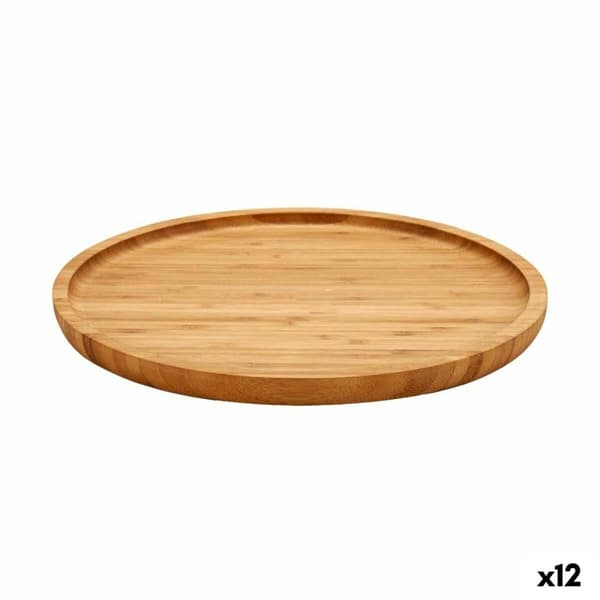 Snacksbricka Kinvara JWKW-3711-1 Brun 25 x 1,5 x 25 cm 24,7 x 1,5 x 24,7 cm (12 antal)