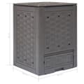Miniatyrbilde 7 av 7: vidaXL Kompostkasse 60x60x83 cm brun 300 L plast rotting