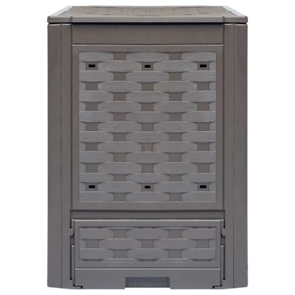 vidaXL Trädgårdskompost 3 st brun 60x60x83 cm 900 L plastrotting