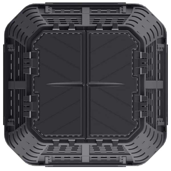 vidaXL Puutarhan kompostiastia musta 93,3x93,3x146 cm 1000 l