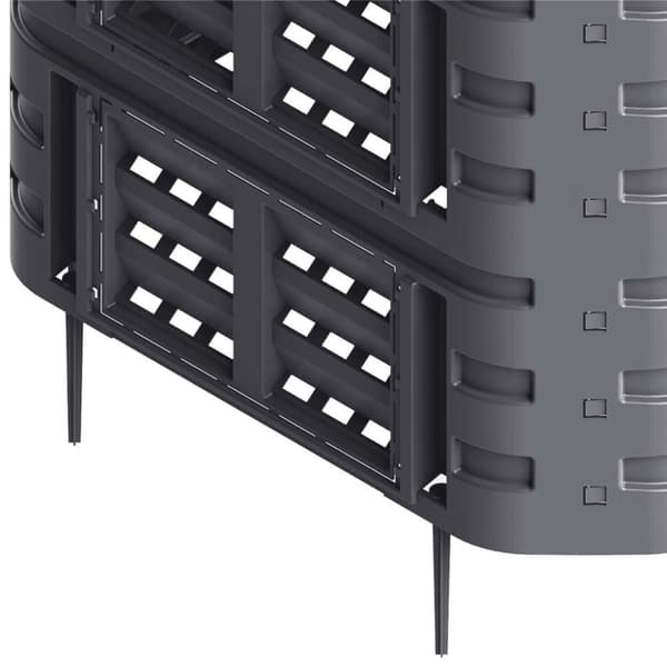 vidaXL Kompostkasse til hage svart 93,3x93,3x146 cm 1000 L