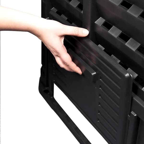 vidaXL Kompostkasse til hage svart 93,3x93,3x146 cm 1000 L