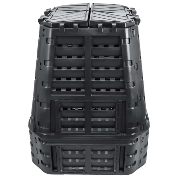 vidaXL Kompostkasse til hage svart 93,3x93,3x113 cm 740 L