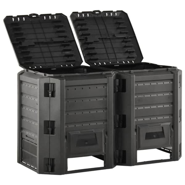 vidaXL kompostbeholder 800 l sort