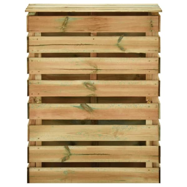 vidaXL Ribbad trädgårdskompost 80x50x100 cm impregnerad furu