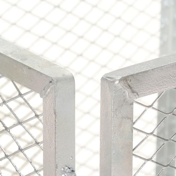 vidaXL kompostbeholder 85x85x70 cm galvaniseret jern