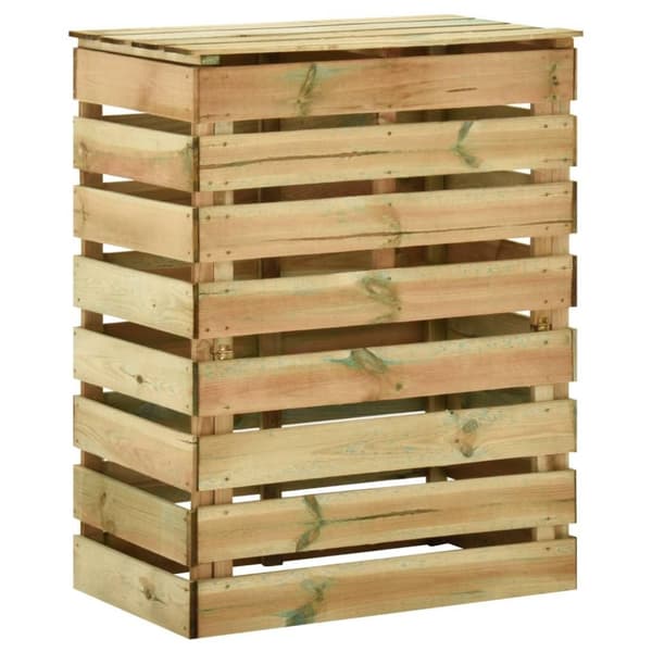 vidaXL Ribbad trädgårdskompost 3 st 80x50x100 cm impregnerad furu