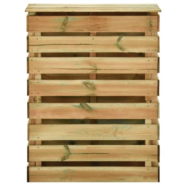 vidaXL Ribbad trädgårdskompost 4 st 80x50x100 cm impregnerad furu