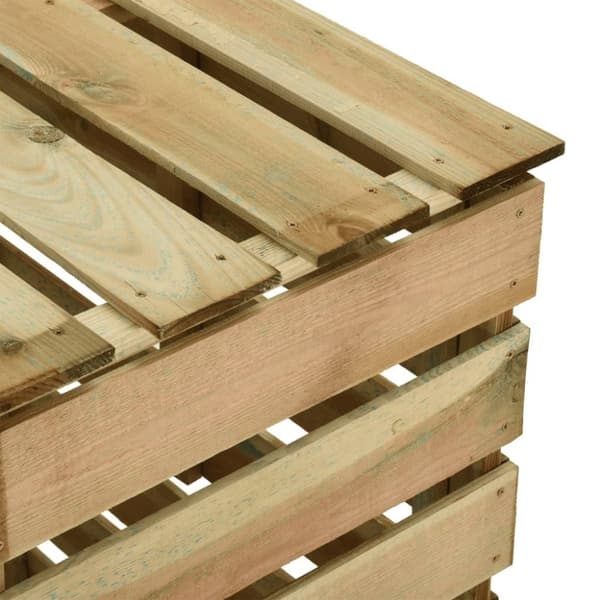 vidaXL Ribbad trädgårdskompost 4 st 80x50x100 cm impregnerad furu