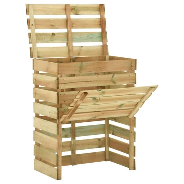 vidaXL Ribbad trädgårdskompost 4 st 80x50x100 cm impregnerad furu