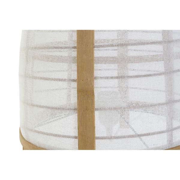 Bordslampa DKD Home Decor Vit Naturell Bambu 40 W 220 V 32 x 32 x 45,5 cm