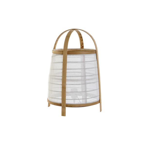Bordslampa DKD Home Decor Vit Naturell Bambu 40 W 220 V 32 x 32 x 45,5 cm Vit